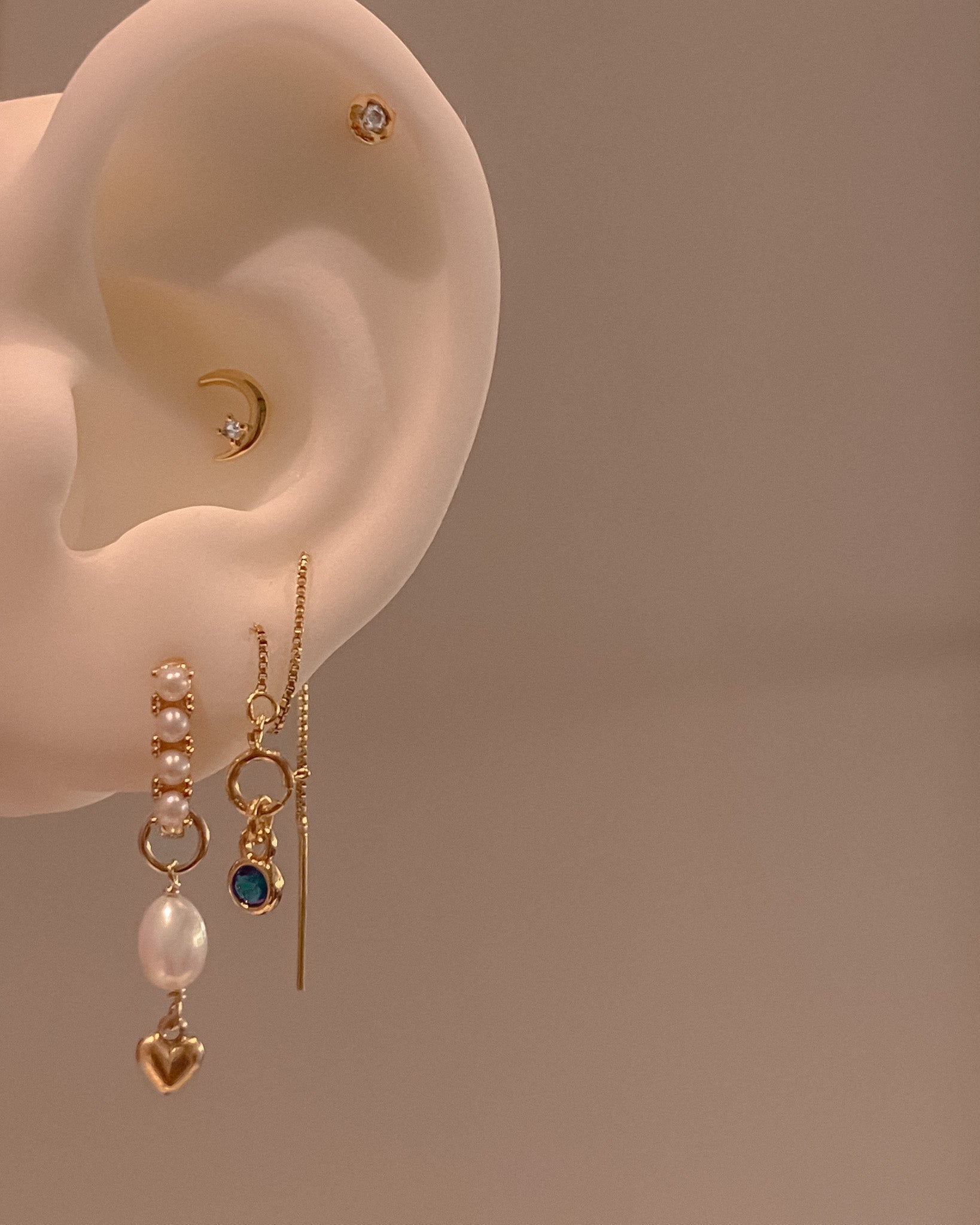 Heart Pearl Charm / Gold-Filled - Midori Jewelry Co.