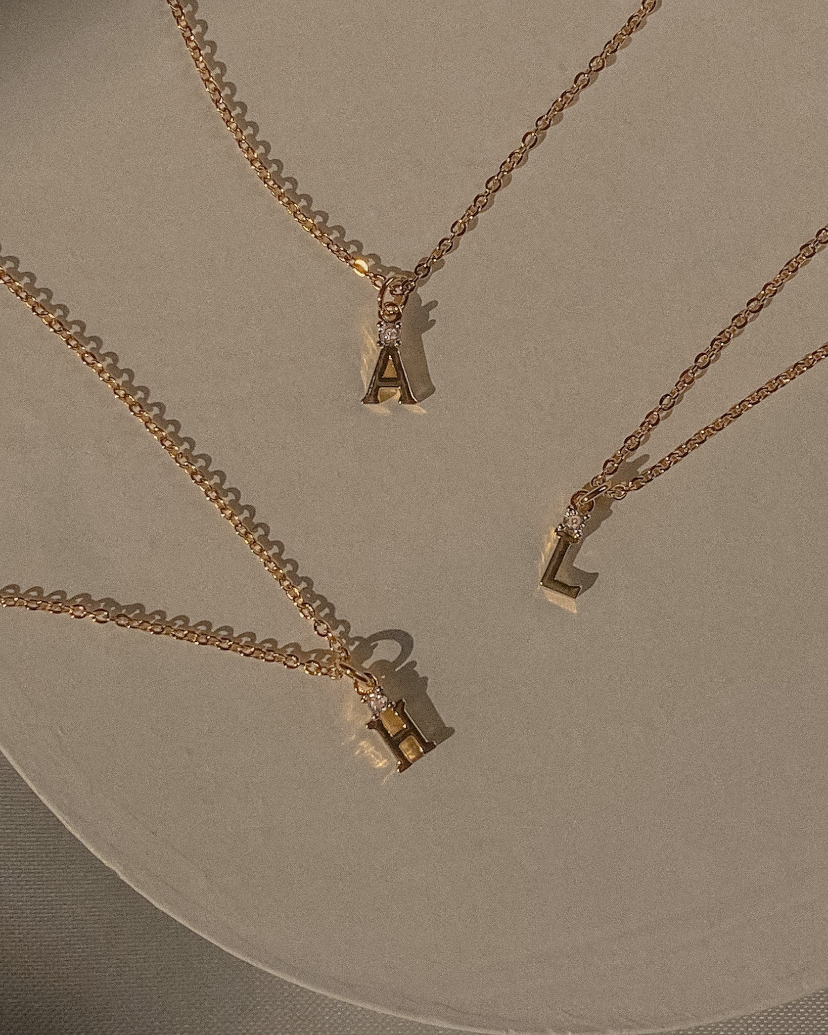 Initial Letter Necklace / Gold-Filled - Midori Jewelry Co.
