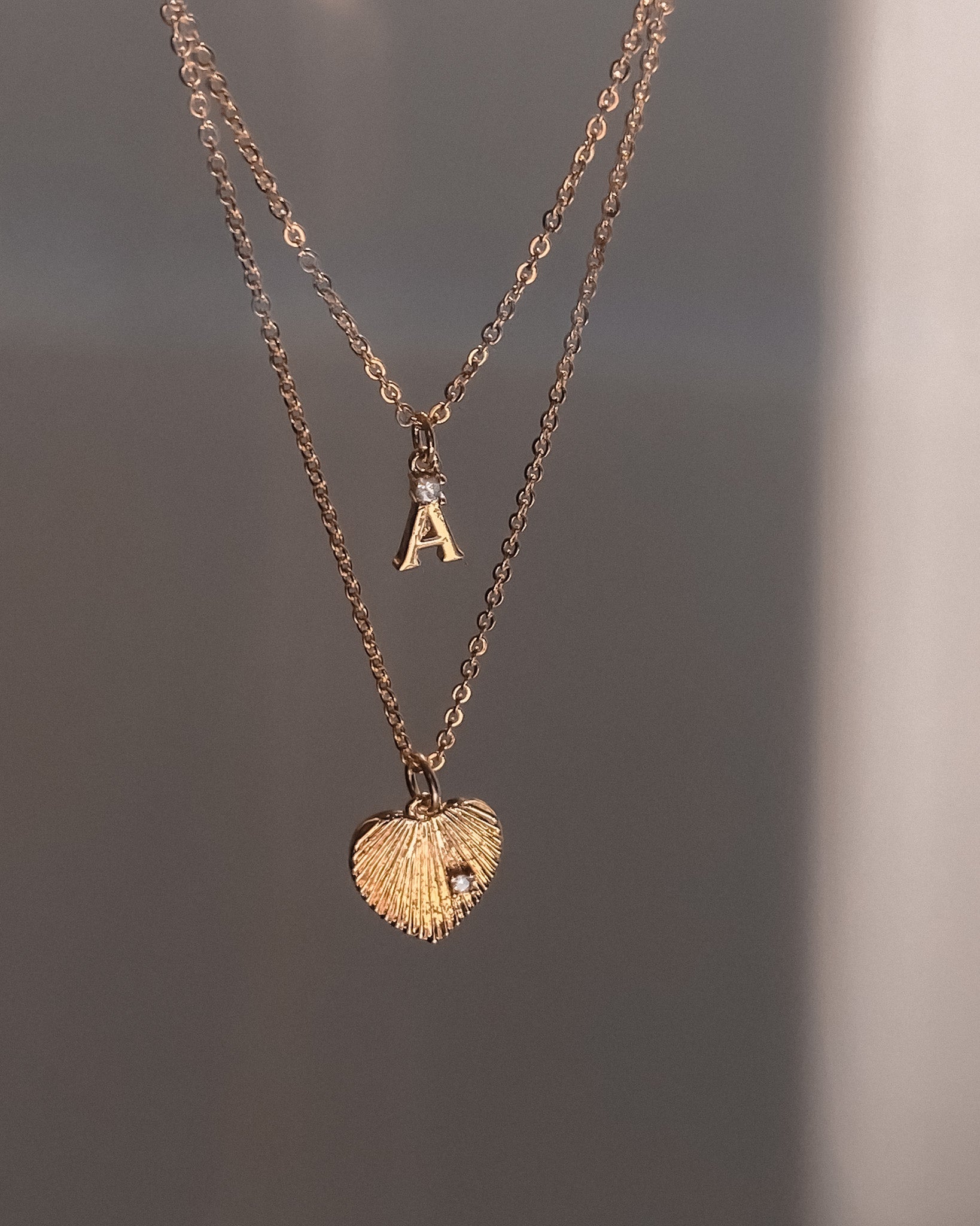 Initial Letter Necklace / Gold-Filled - Midori Jewelry Co.
