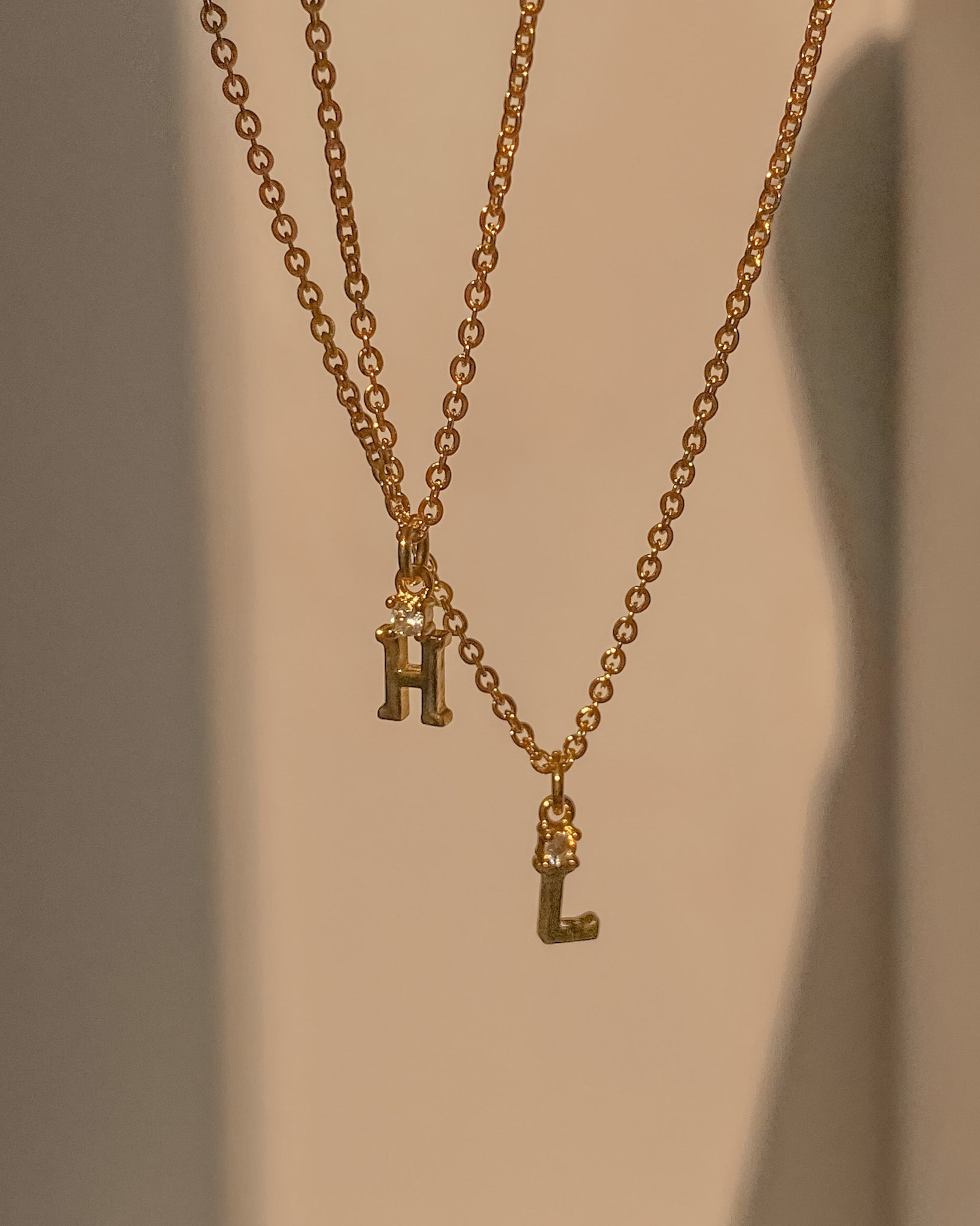 Initial Letter Necklace / Gold-Filled - Midori Jewelry Co.