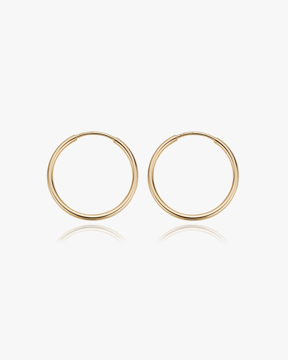Gold-Filled Medium Infinite Hoops (14mm) | Midori Jewelry Co.