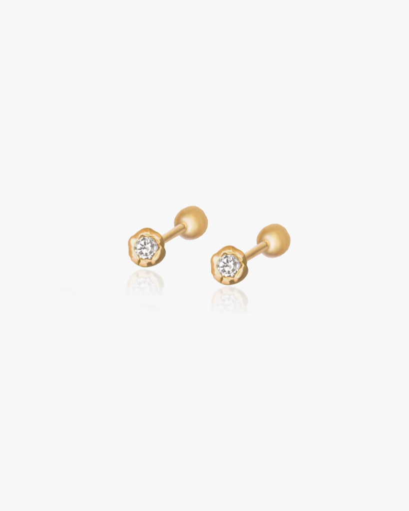 Meteoroid Stud Earrings / Gold Vermeil - Midori Jewelry Co.