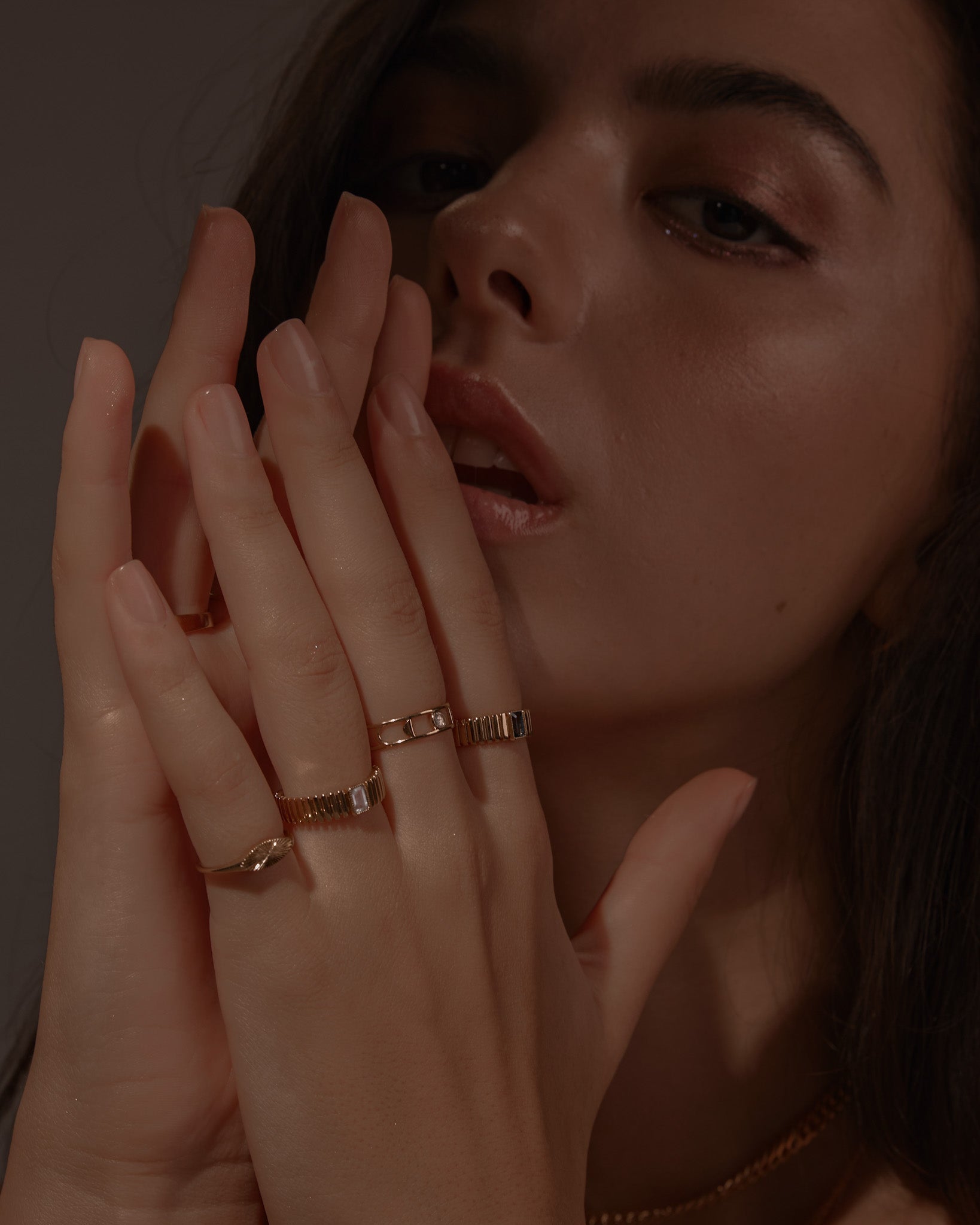 Statement Rings Moon Phases Ring / 9K Solid Gold Midori Jewelry Co.
