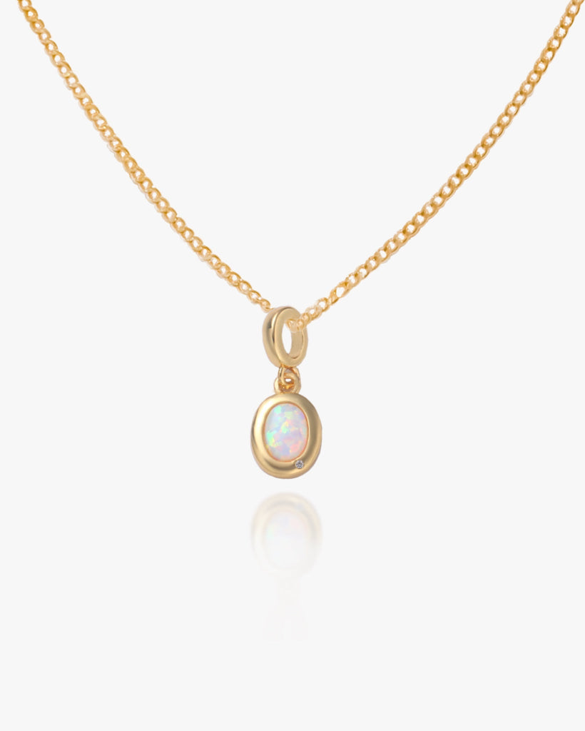 Opal Pendant Necklace / Gold-Filled - Midori Jewelry Co.