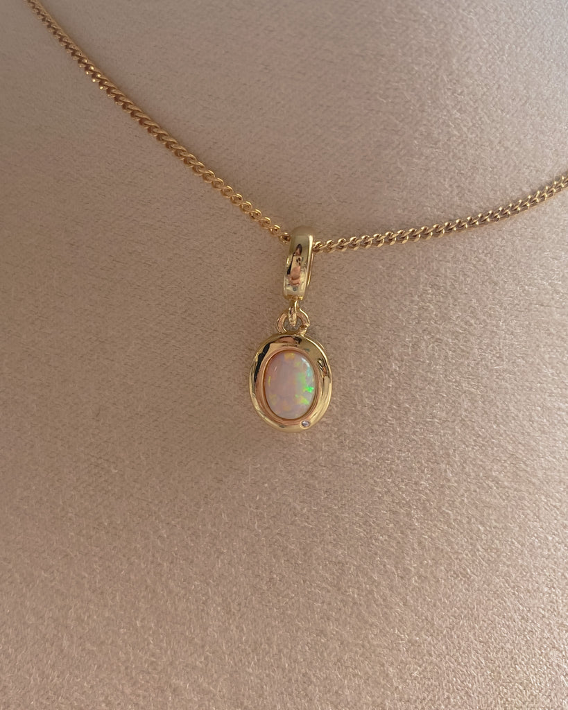 Pendant Necklaces Opal Pendant Necklace / Gold-Filled Midori Jewelry Co.