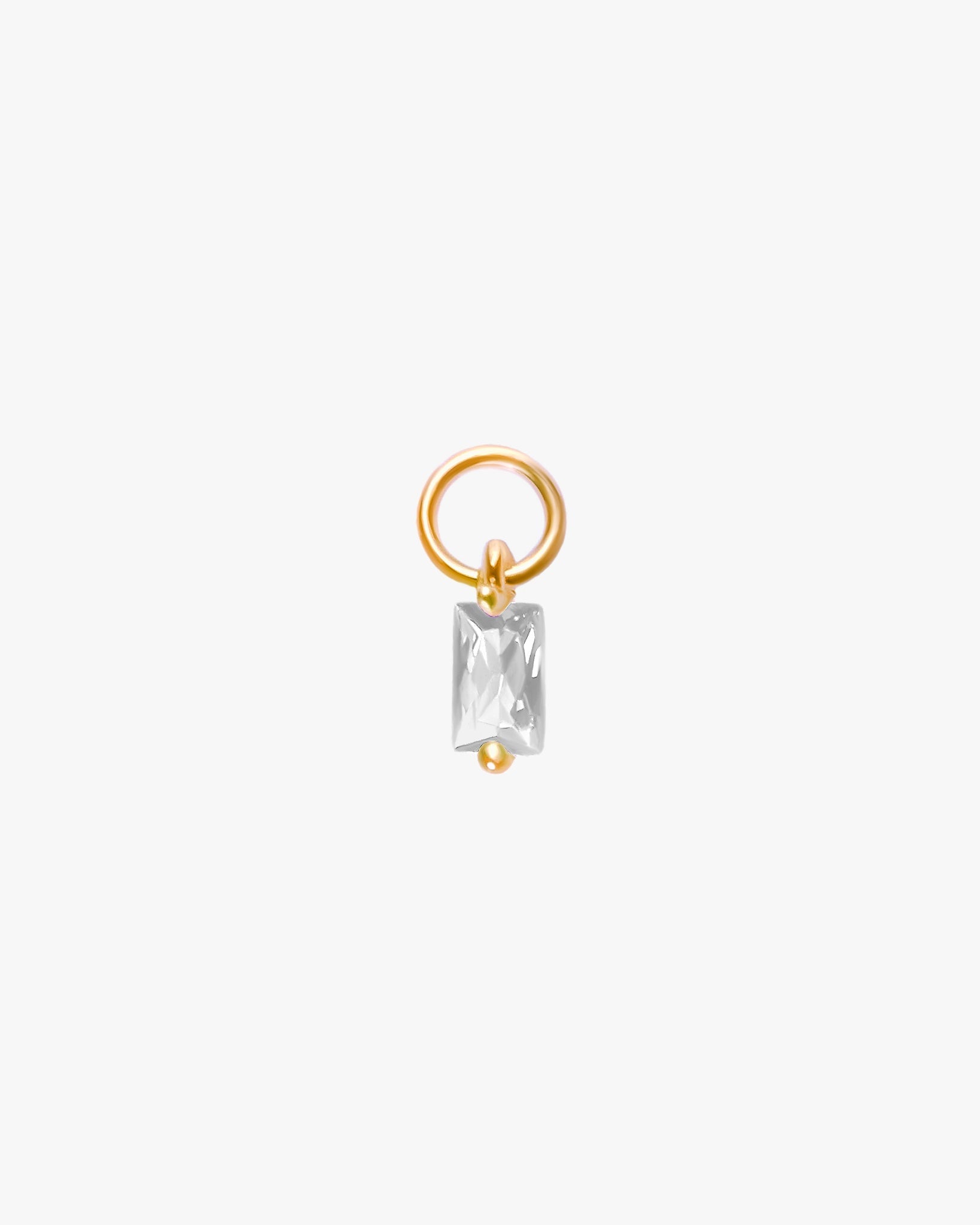 Rectangle CZ Charm / Gold-Filled - Midori Jewelry Co.