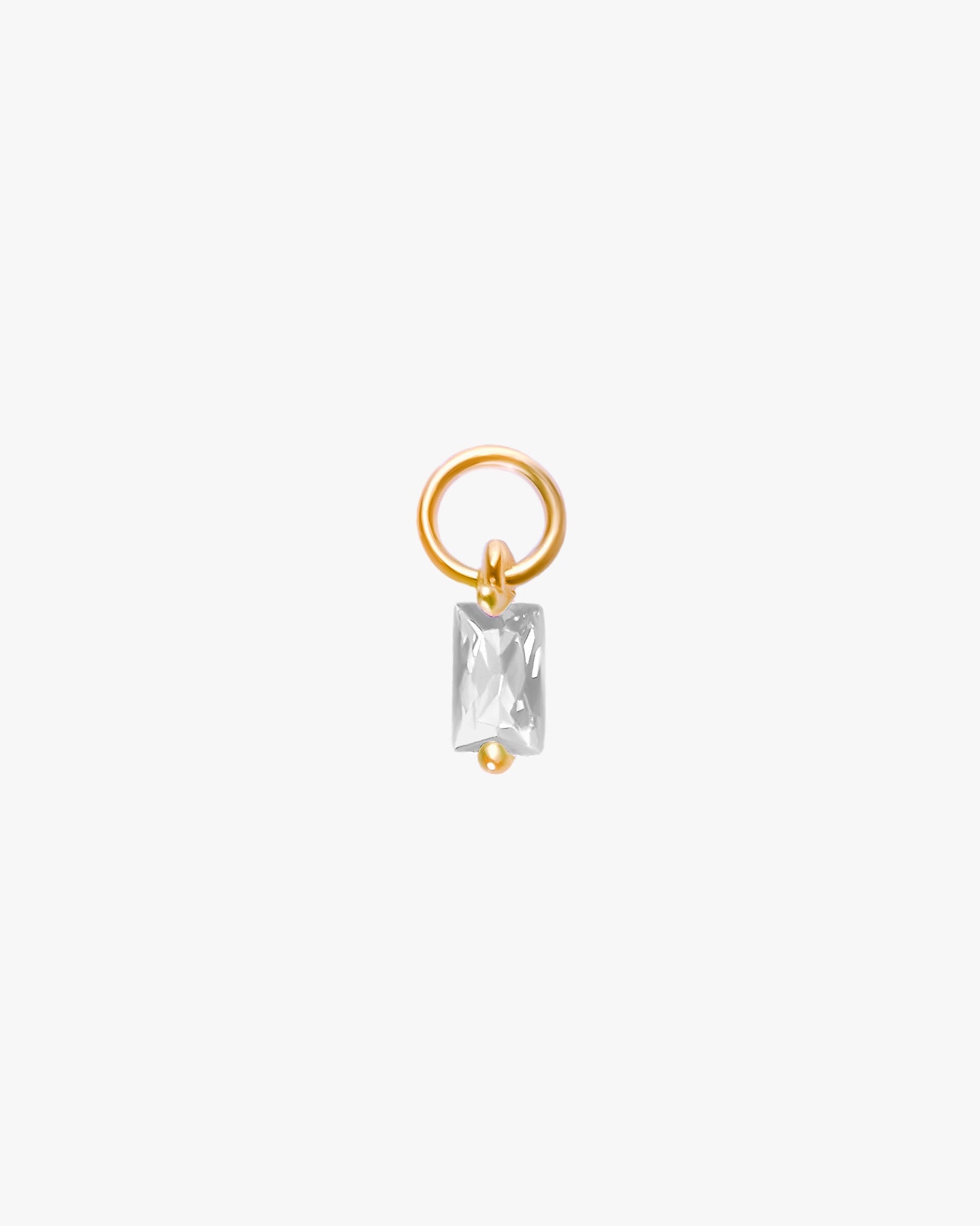 Rectangle CZ Charm / Gold-Filled - Midori Jewelry Co.