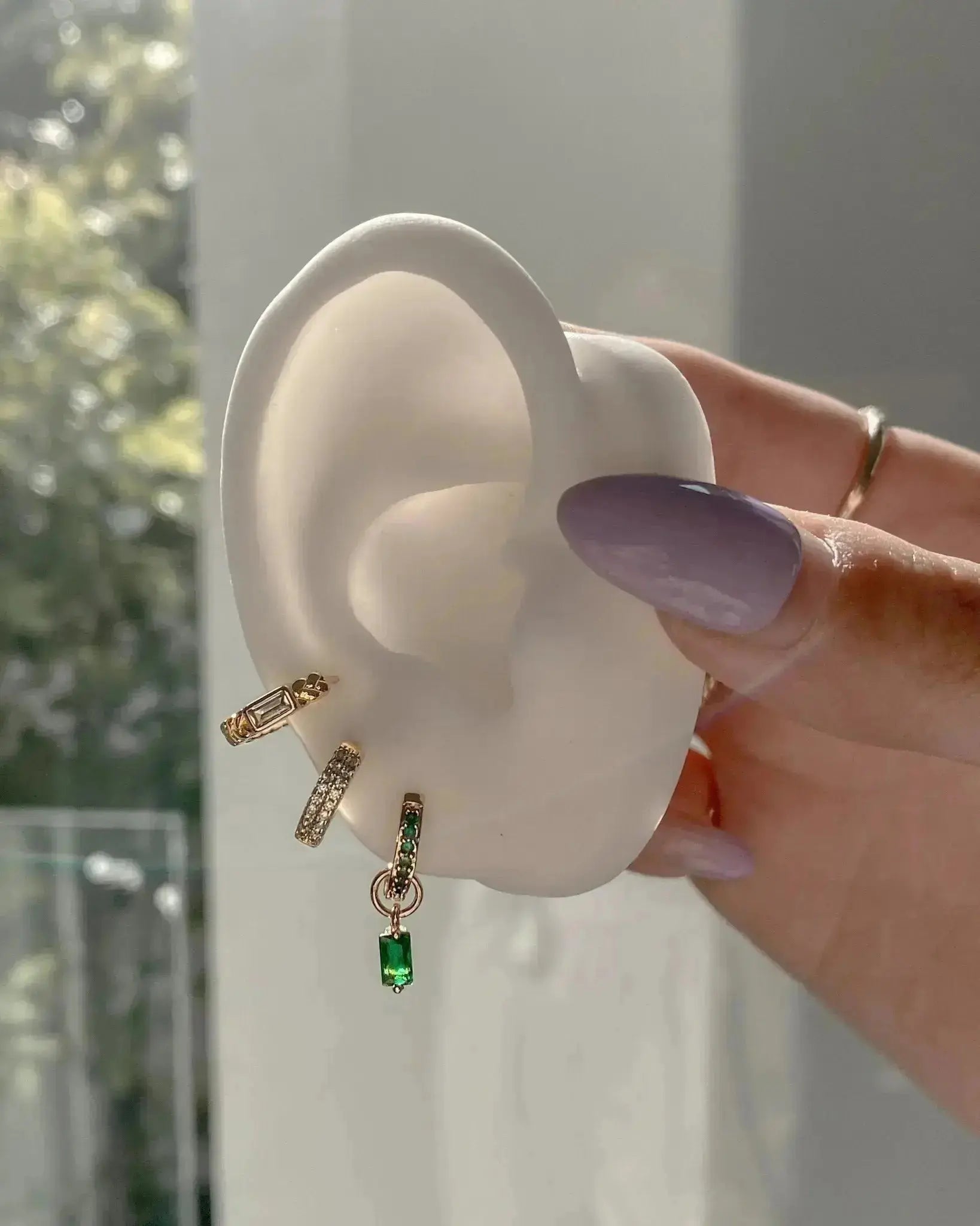 Charms Rectangle CZ Charm / Gold-Filled Midori Jewelry Co.