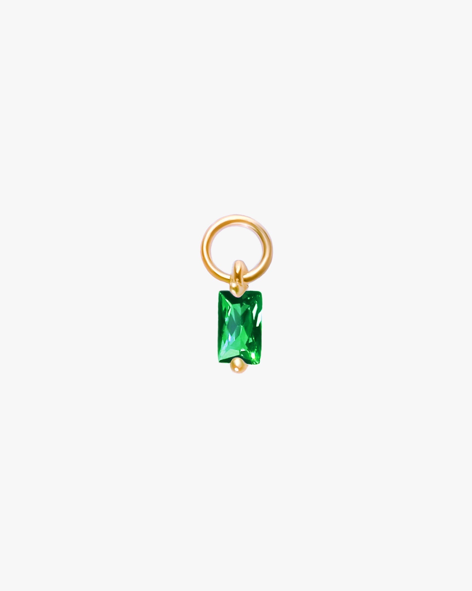 Rectangle CZ Charm / Gold-Filled - Midori Jewelry Co.