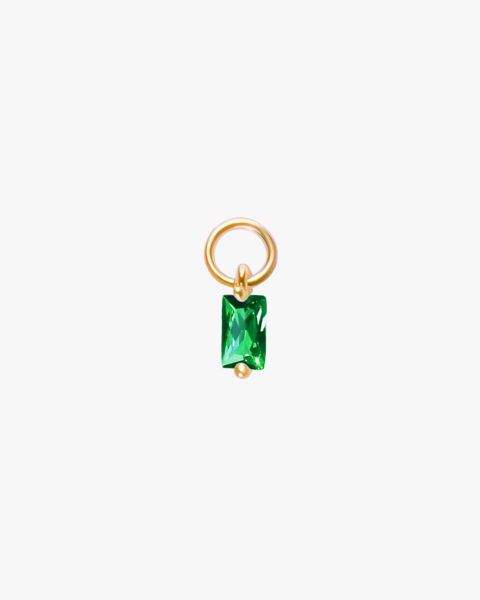 Rectangle CZ Charm / Gold-Filled - Midori Jewelry Co.