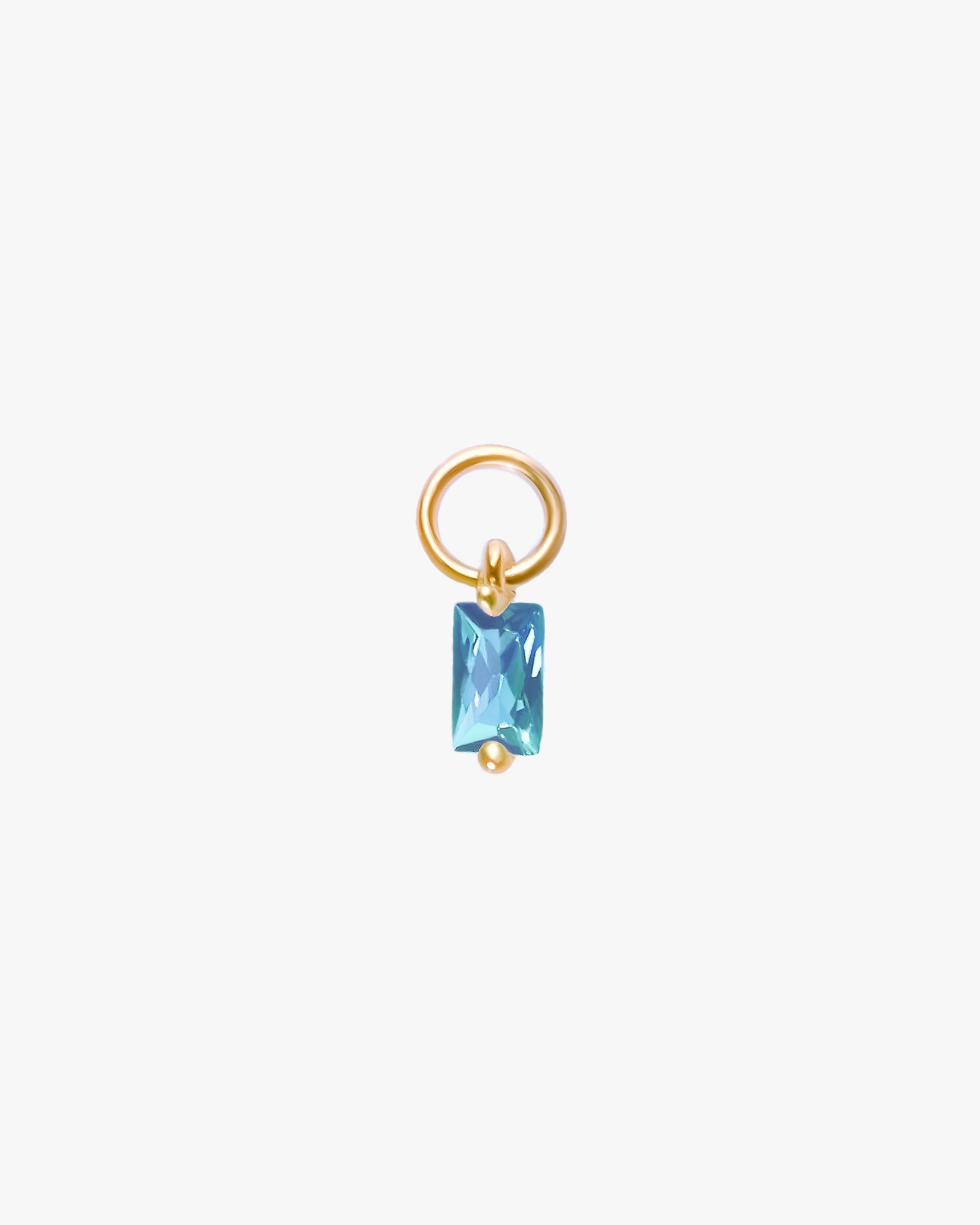 Rectangle CZ Charm / Gold-Filled - Midori Jewelry Co.