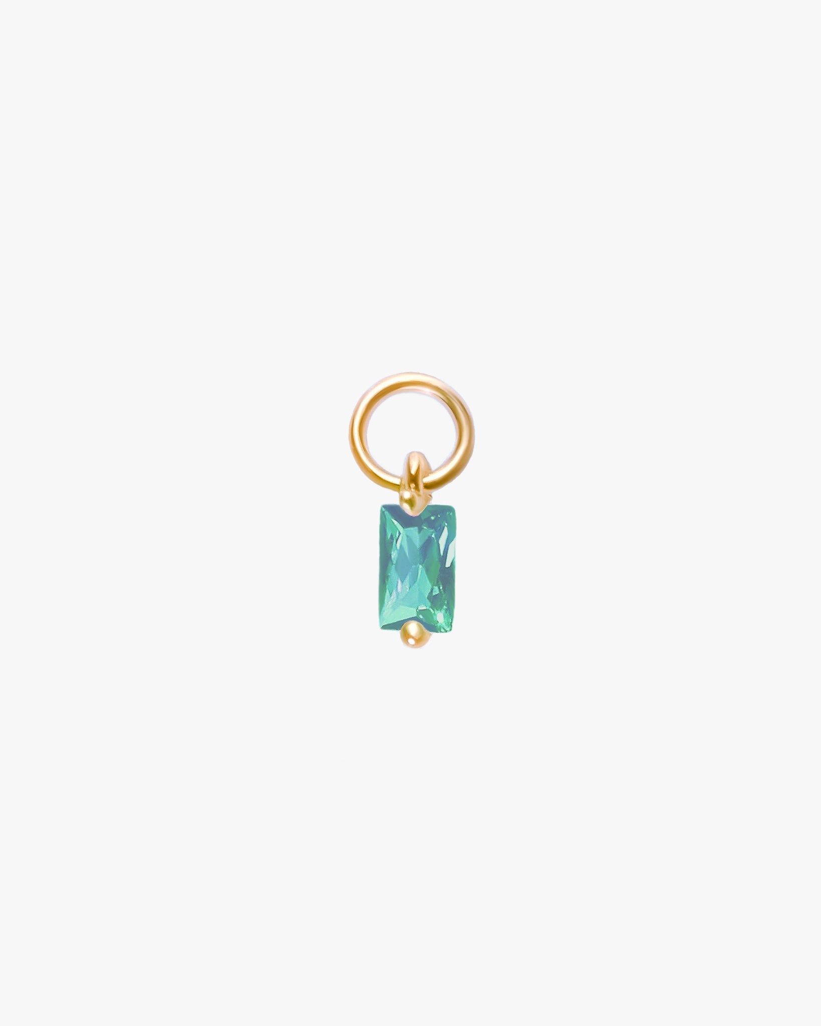 Rectangle CZ Charm / Gold-Filled - Midori Jewelry Co.