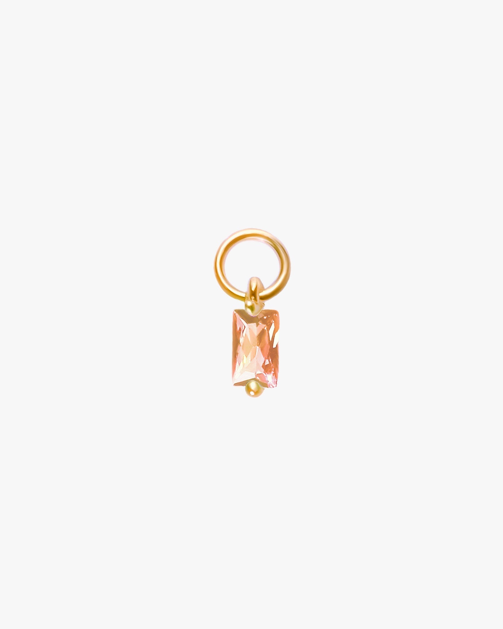 Rectangle CZ Charm / Gold-Filled - Midori Jewelry Co.