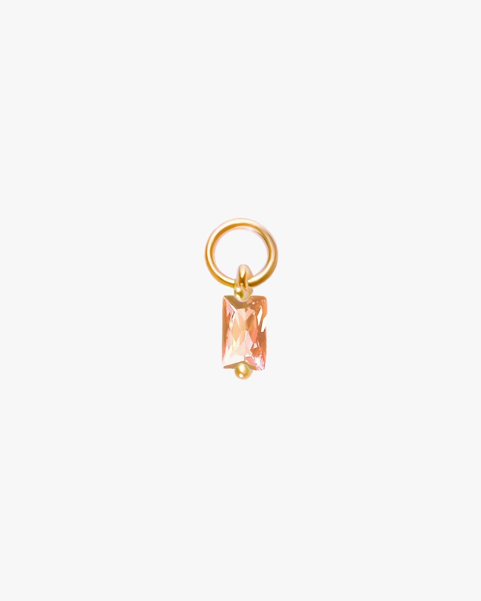 Rectangle CZ Charm / Gold-Filled - Midori Jewelry Co.