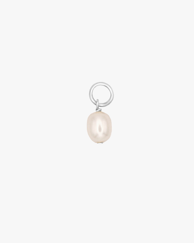 Rice Pearl Charm / Sterling Silver - Midori Jewelry Co.
