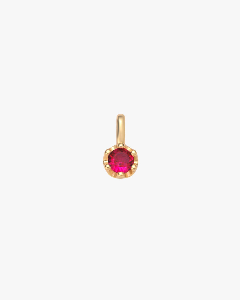 Ruby Solitaire Pendant / Gold-Filled - Midori Jewelry Co.