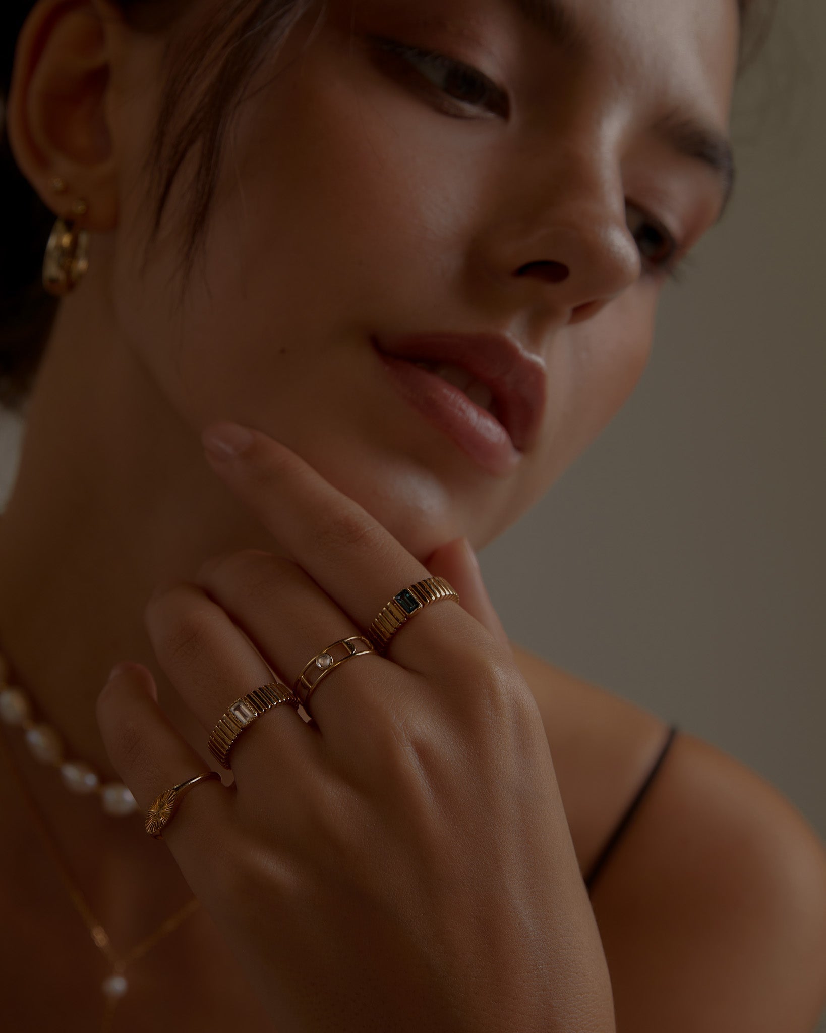 Rings Saturn Ribbed Ring / Gold Vermeil Midori Jewelry Co.