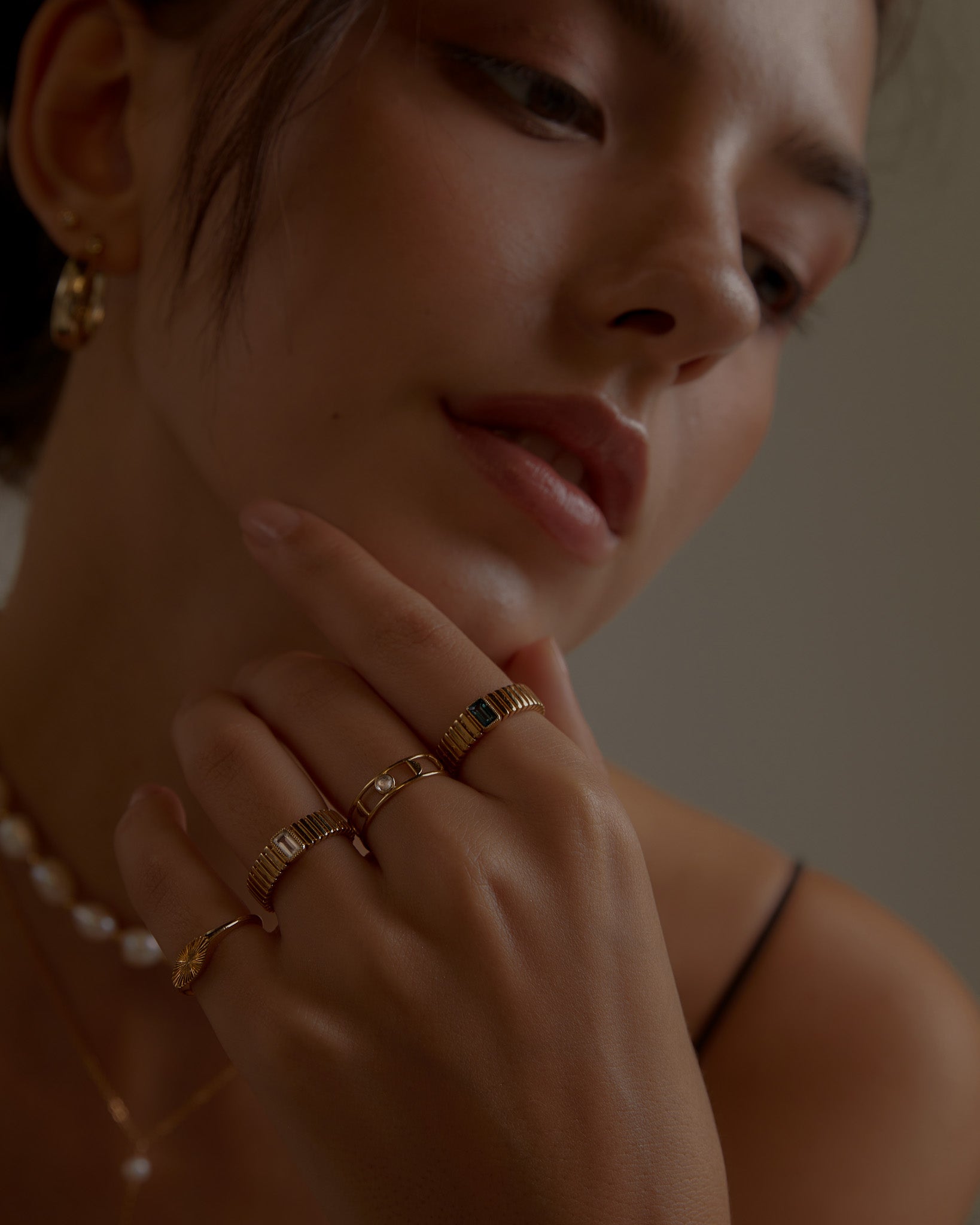 Rings Saturn Ribbed Ring / Gold Vermeil Midori Jewelry Co.