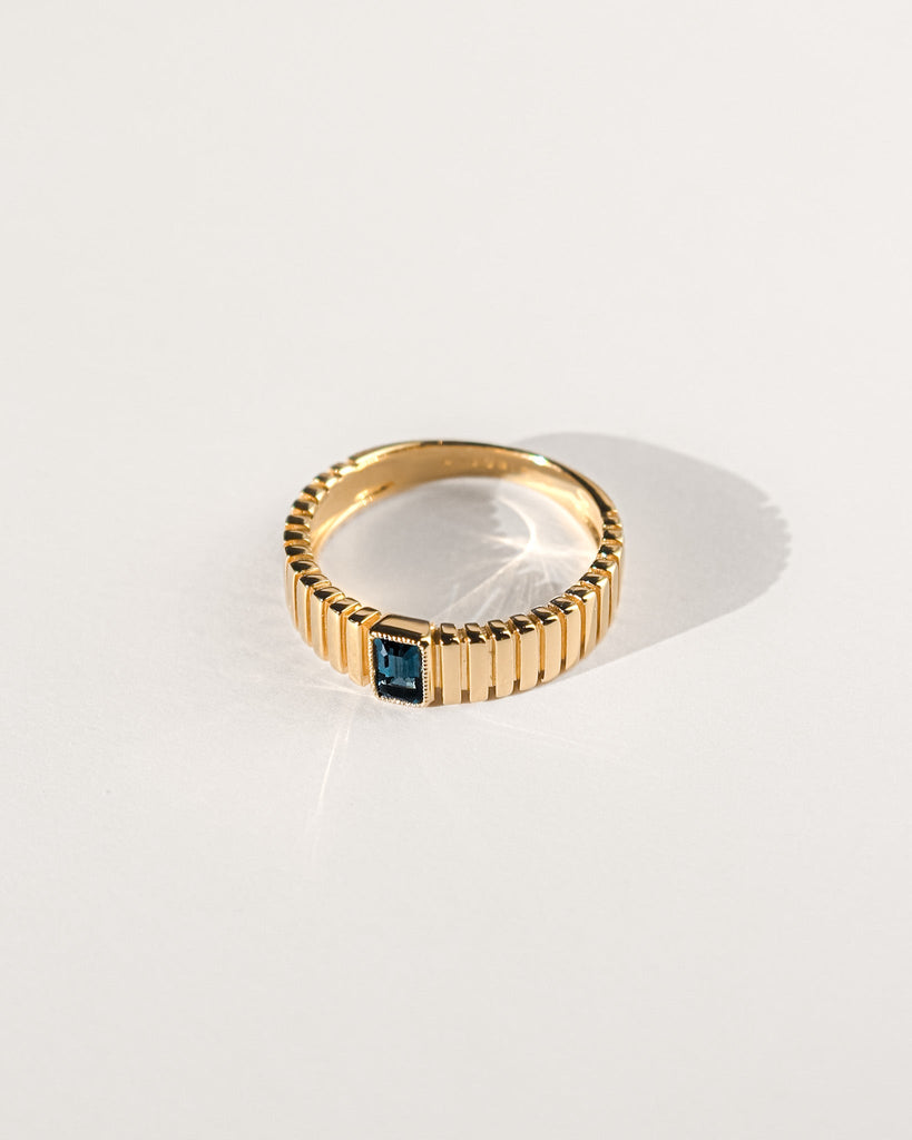 Rings Saturn Ribbed Ring / Gold Vermeil Midori Jewelry Co.