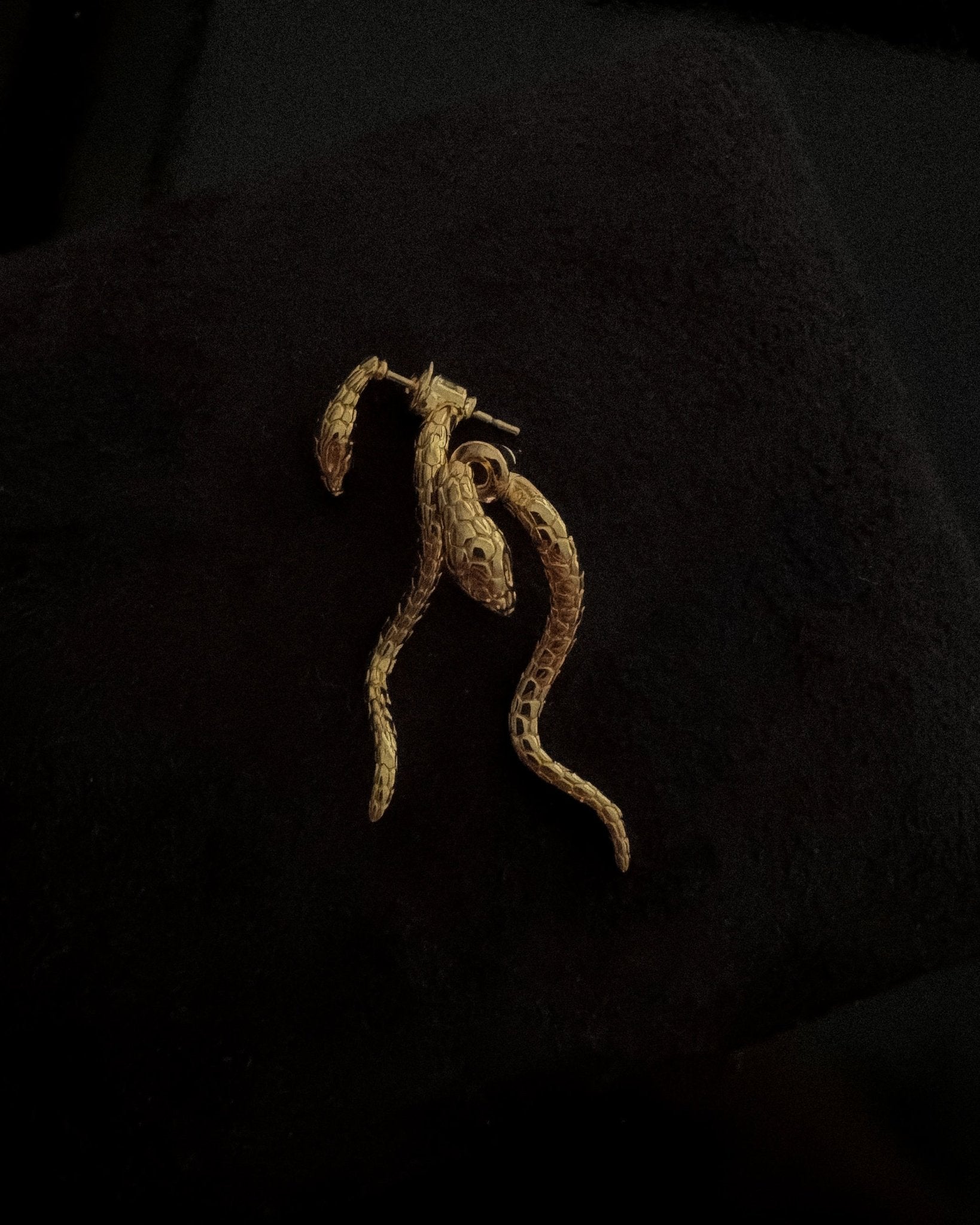 Serpent Stud Earrings / Gold-Filled - Midori Jewelry Co.