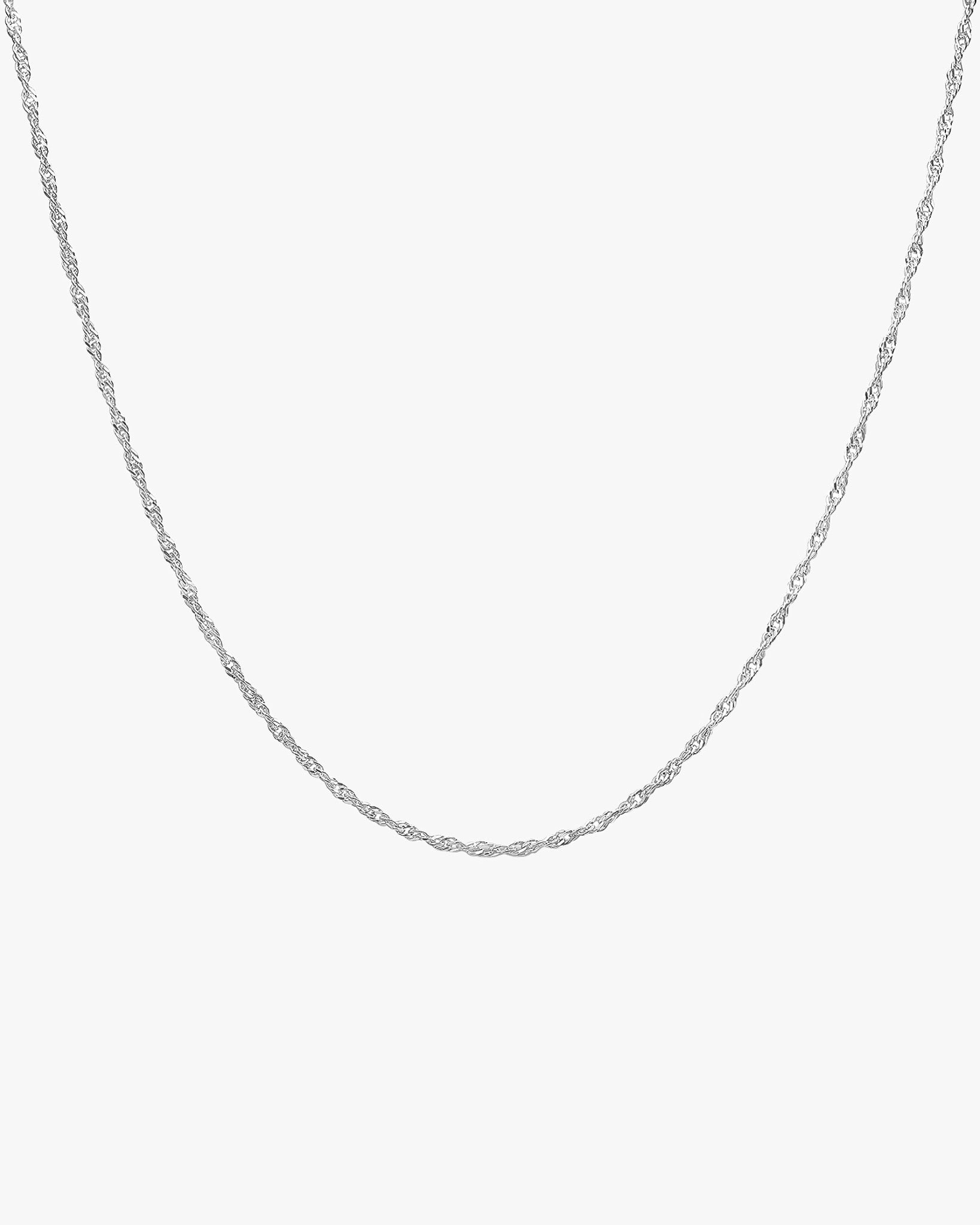 Singapore Rope Chain Necklace / Sterling Silver - Midori Jewelry Co.