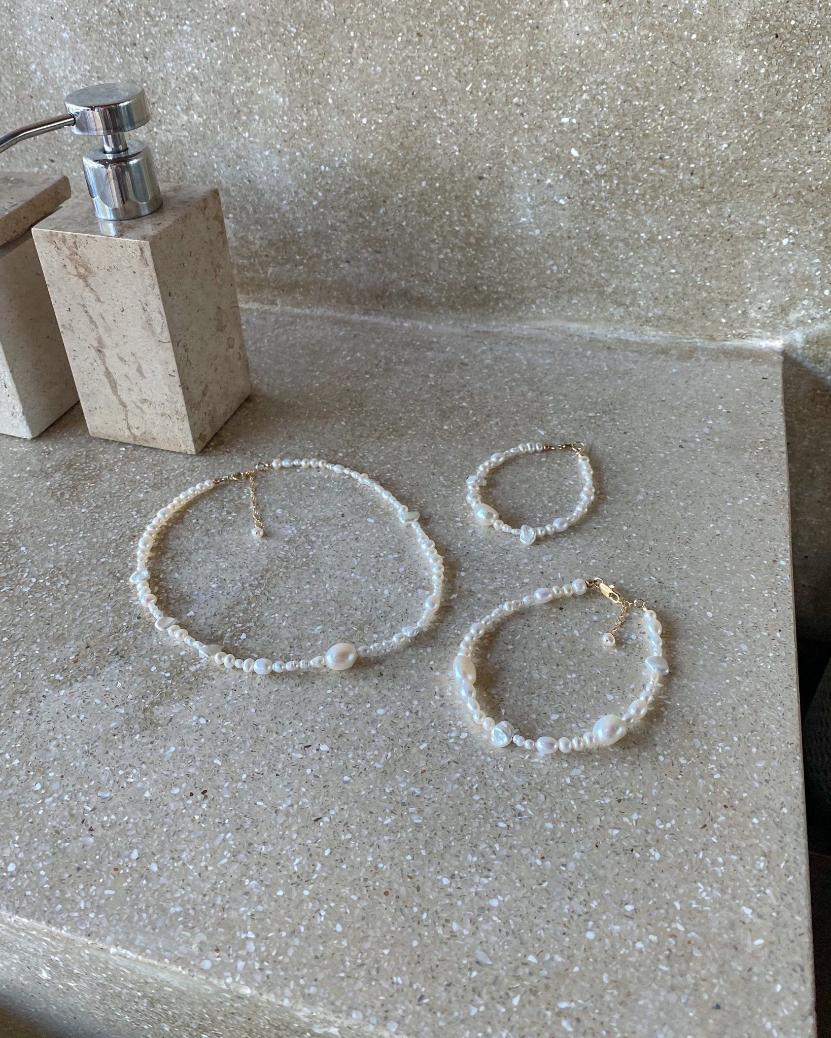 Pearl Anklets Sloane Organic Pearl Anklet / Gold-Filled Midori Jewelry Co.