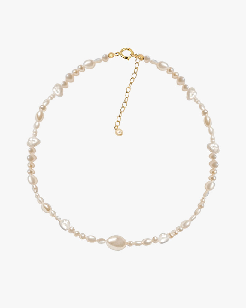 Sloane Organic Pearl Choker / Gold-Filled - Midori Jewelry Co.