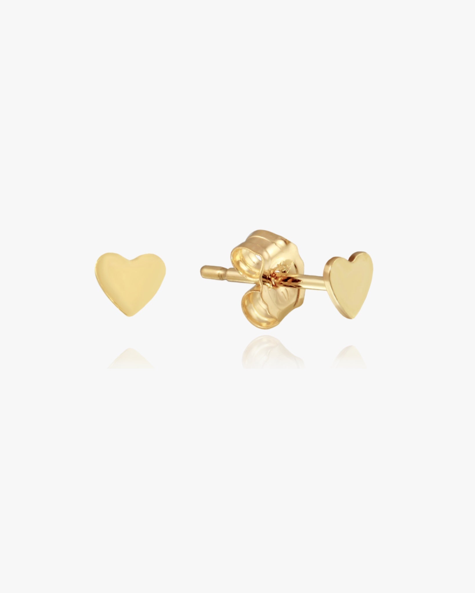 Tiny Heart Stud Earrings (Single) / Gold-Filled - Midori Jewelry Co.
