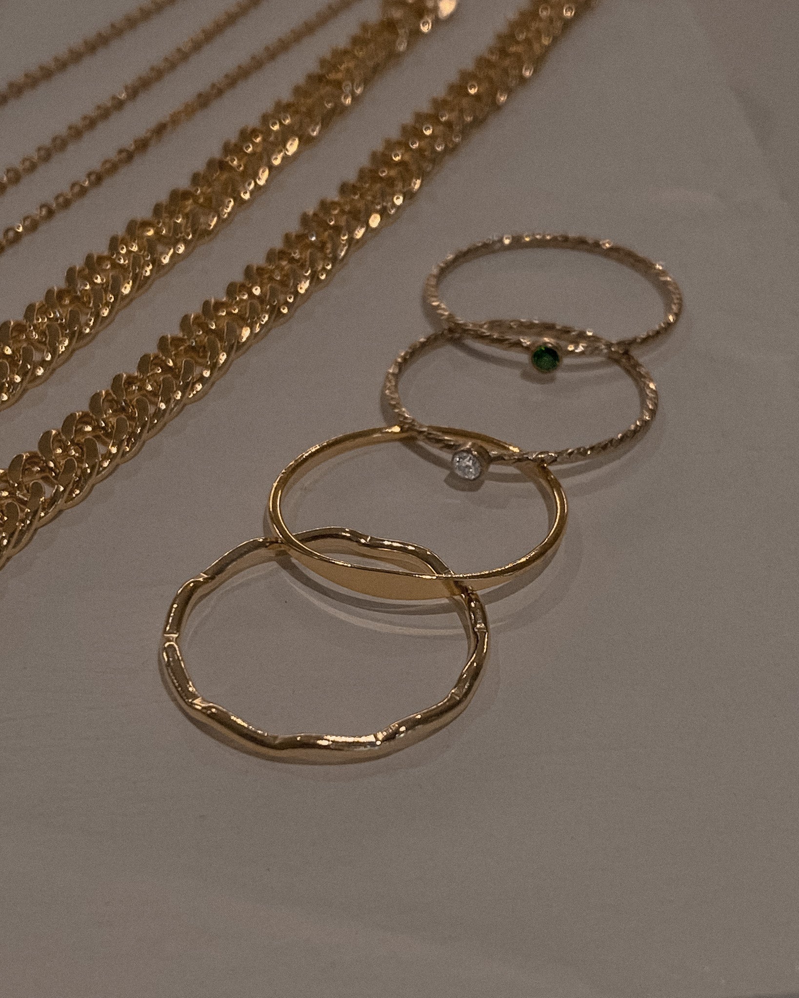 Tiny Signet Stacking Ring / Gold-Filled - Midori Jewelry Co.