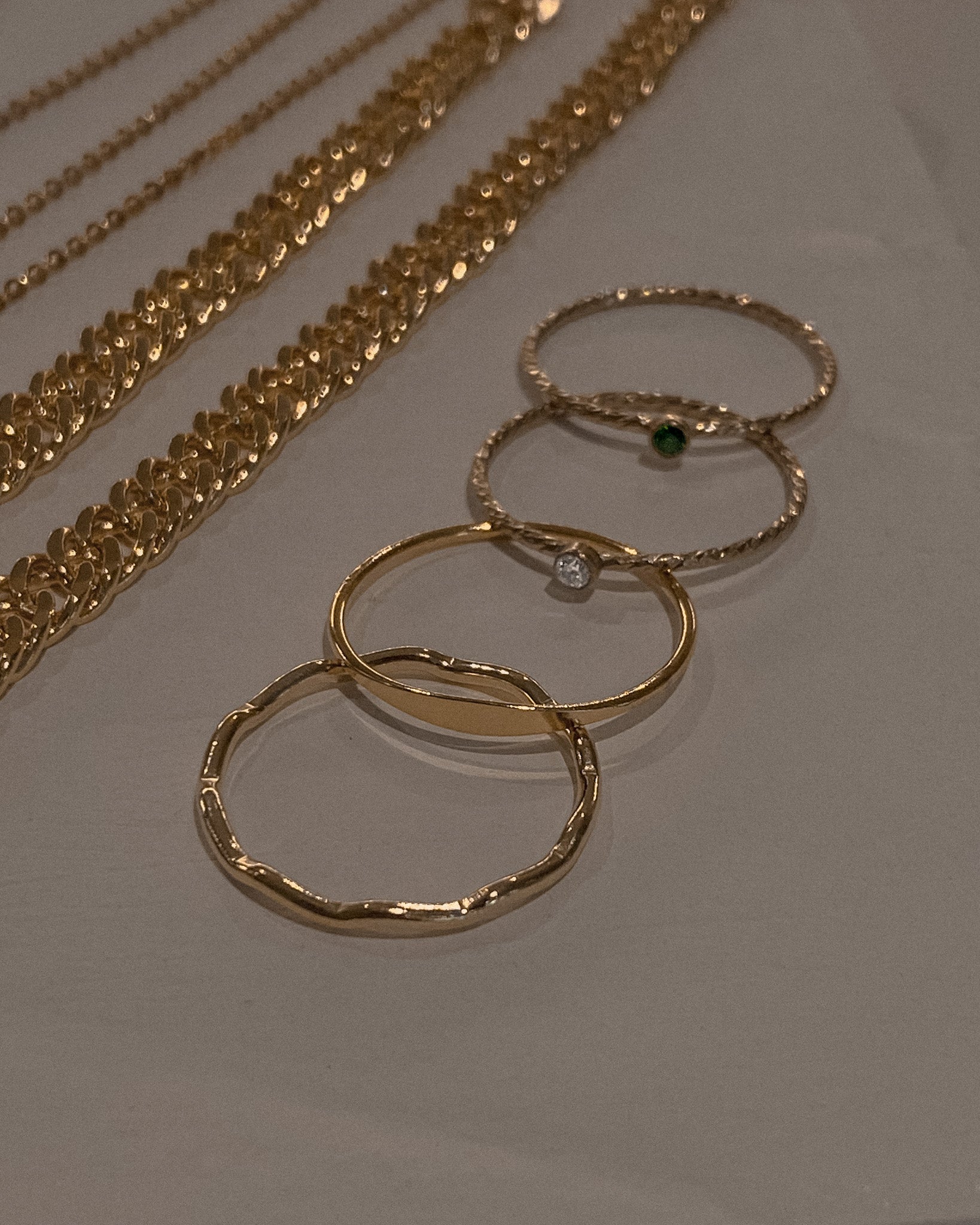 Tiny Signet Stacking Ring / Gold-Filled - Midori Jewelry Co.