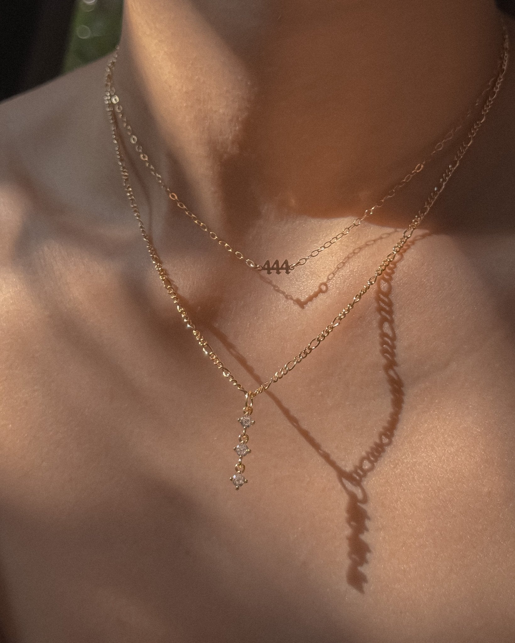 444 Angel Number Choker Necklace - Midori Jewelry Co.