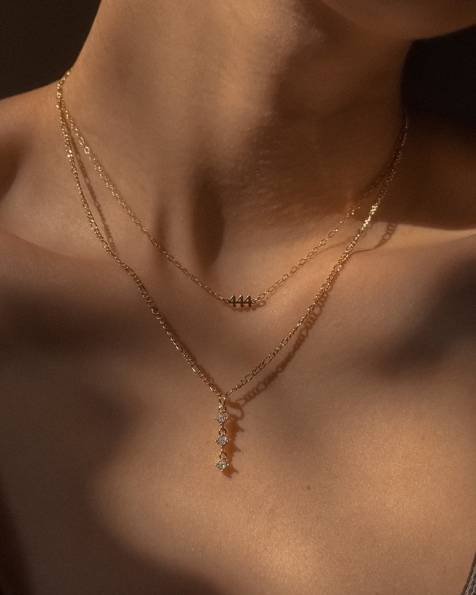 444 Angel Number Choker Necklace - Midori Jewelry Co.