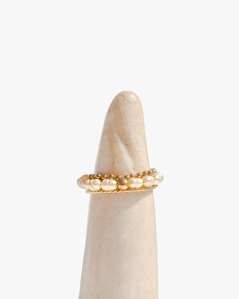 Adara Pearl Ring Set - Midori Jewelry Co.