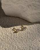 Angel Eye Flatback Stud in 14k Gold - Midori Jewelry Co.