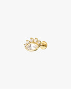 Angel Eye Flatback Stud in 14k Gold - Midori Jewelry Co.