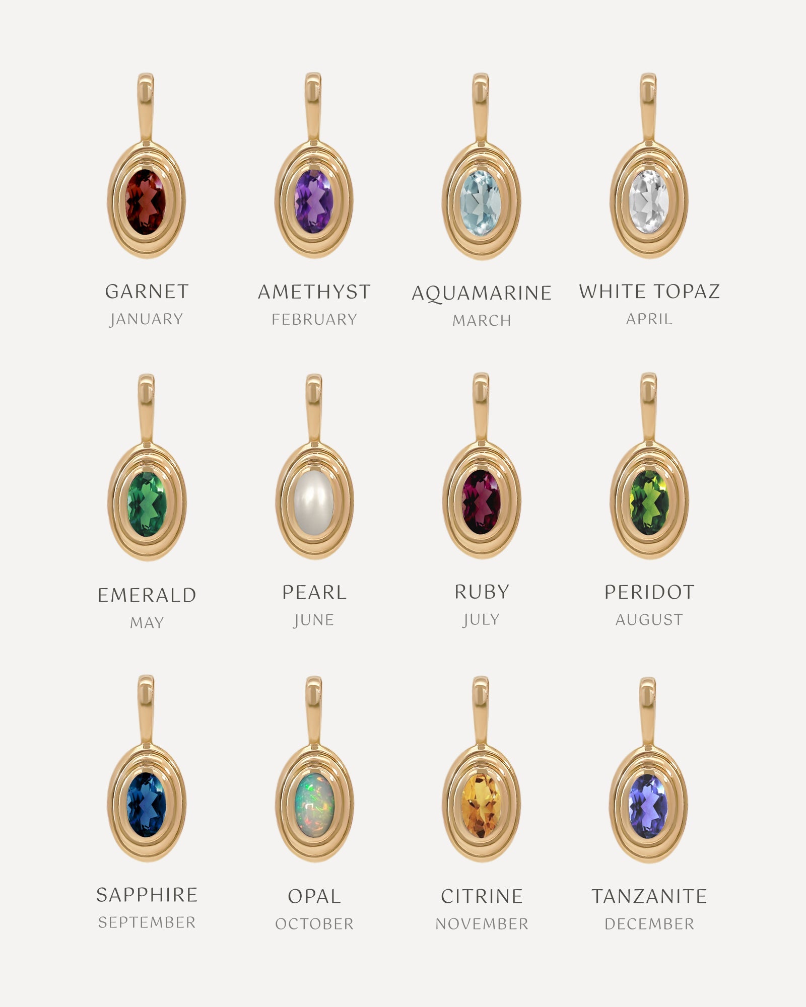 Birthstone Ripple Necklace - Midori Jewelry Co.