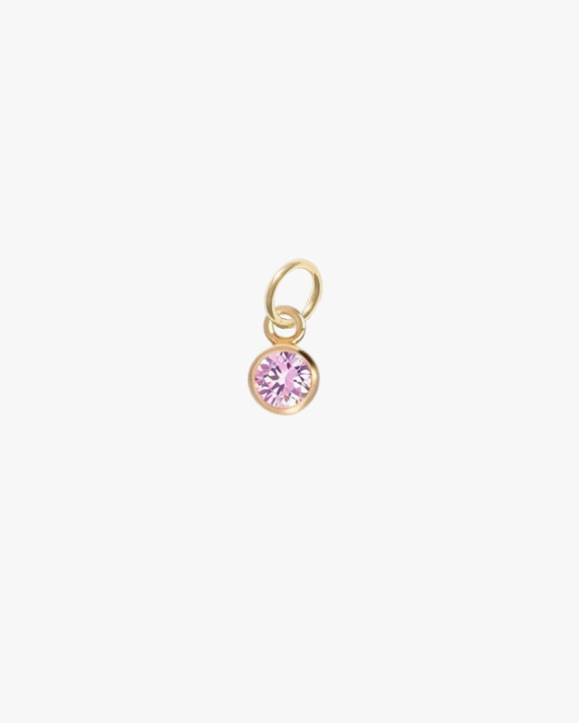 Birthstone Round Charm - Midori Jewelry Co.