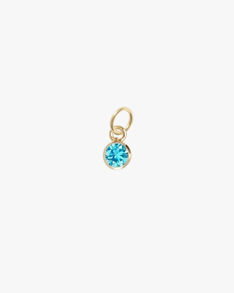 Birthstone Round Charm - Midori Jewelry Co.
