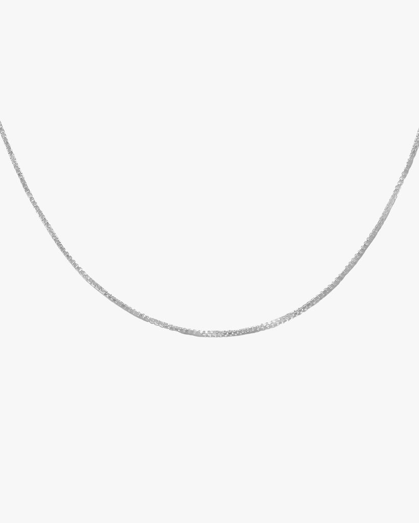 Box Chain Necklace in Silver - Midori Jewelry Co.