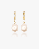 Charlotte Pearl Hoops - Midori Jewelry Co.