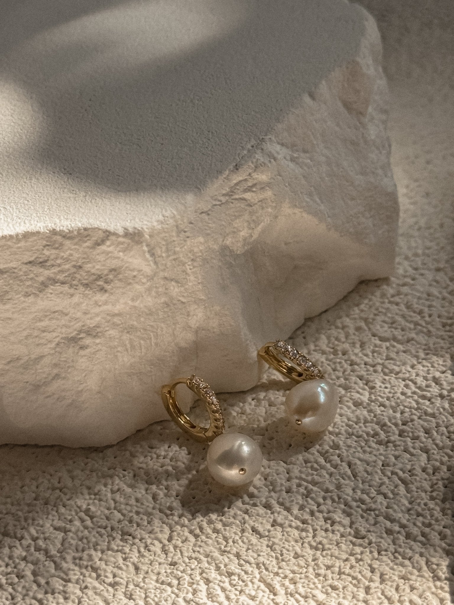 Charlotte Pearl Hoops - Midori Jewelry Co.