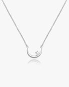Crescent Moon Choker in Silver - Midori Jewelry Co.