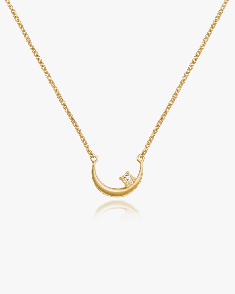 Crescent Moon Choker in Vermeil - Midori Jewelry Co.