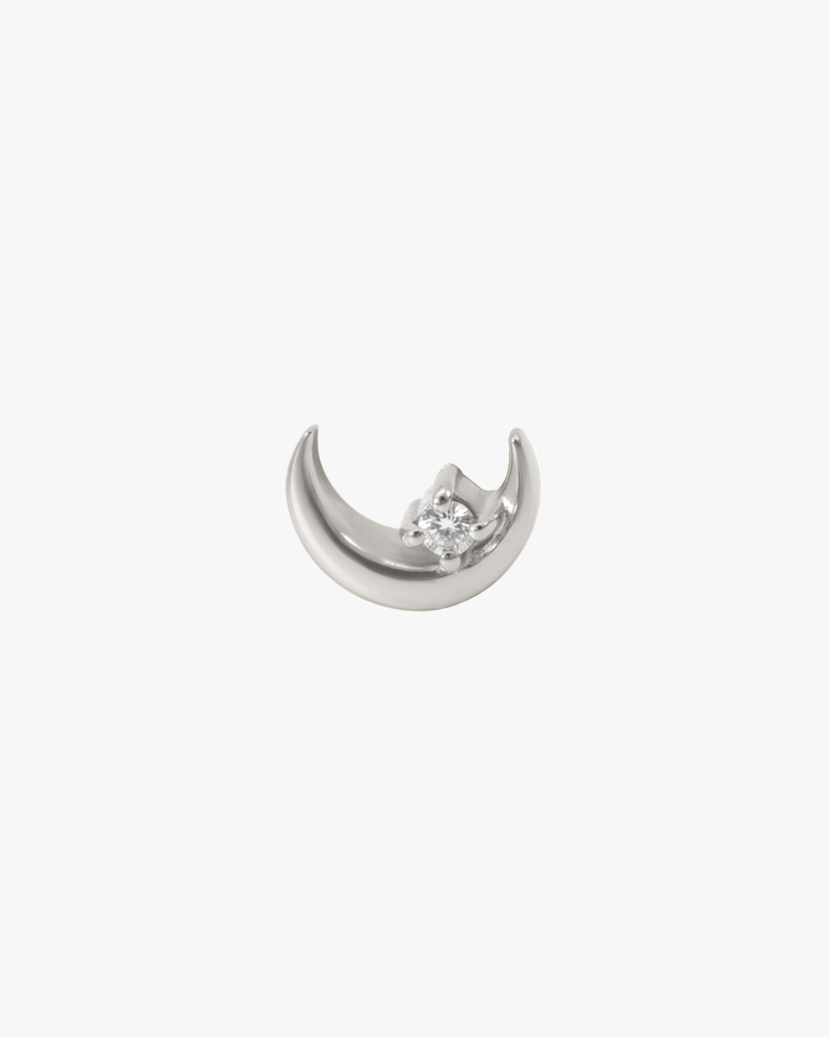 Crescent Moon Stud - Midori Jewelry Co.