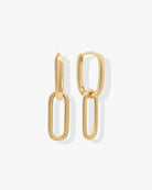 Esmée Oblong Link Hoops - Midori Jewelry Co.