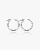 Essential Medium Hoops in Silver - Midori Jewelry Co.