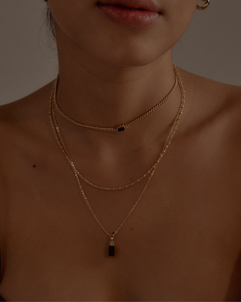 Harlow Onyx Choker - Midori Jewelry Co.