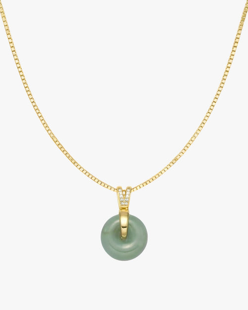 100% real Jade chain with 14k necklace Genuine Apple Green Jade Happy Buddha Pendant Necklace  main image 3