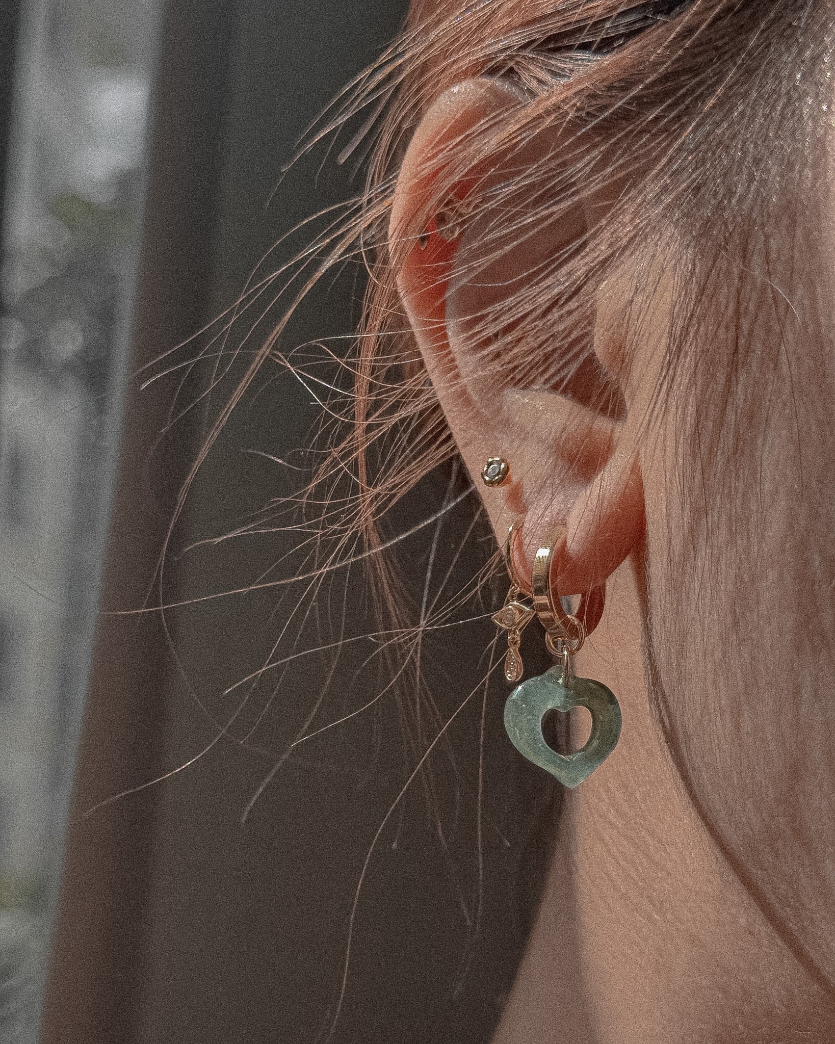 Heart Jade Charm - Midori Jewelry Co.