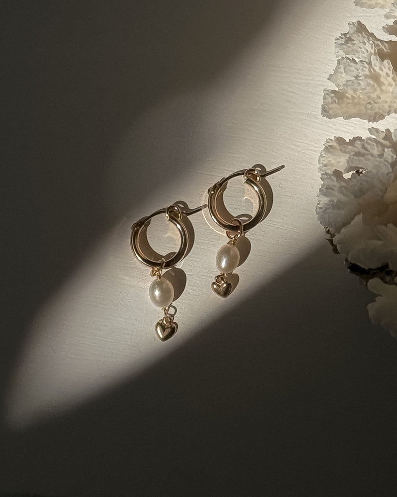 Heart Pearl Charm - Midori Jewelry Co.